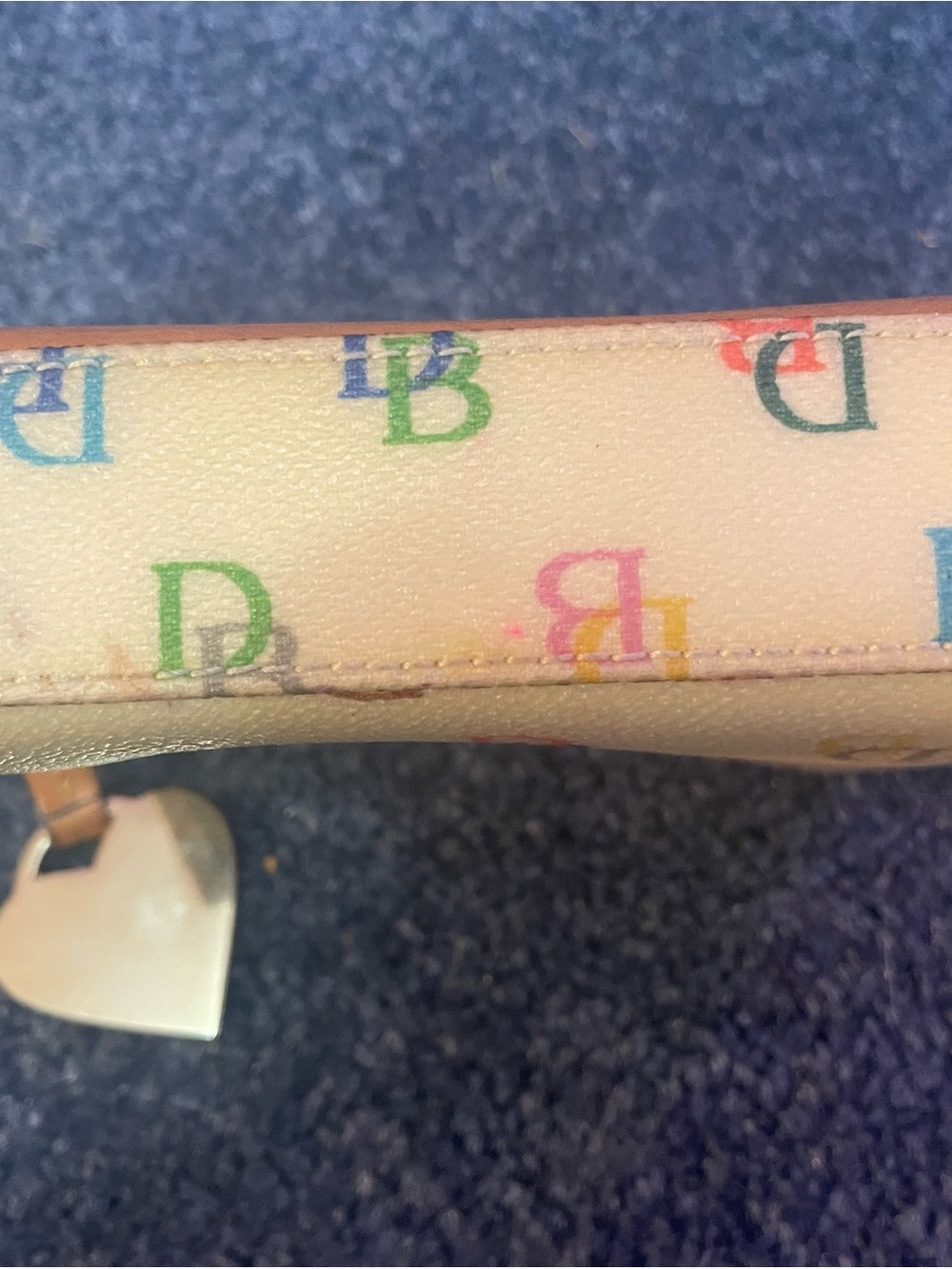 Dooney & Bourke monogram vintage 90’s y2k wallet with charm - Picture 7 of 10